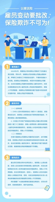 雇員變動要批改，保險欺詐不可為！